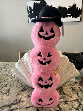 Jumbo Pink Halloween Pumpkin Dog Toy 🎃🩷 Stacked Pumpkin Plush #spookyseason